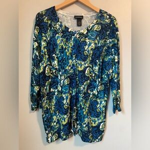 Lane Bryant Blue and Green Cardigan
